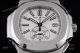 New Swiss Replica Patek Philippe Nautilus Silver Case White Dial Chronograph Watch (4)_th.jpg